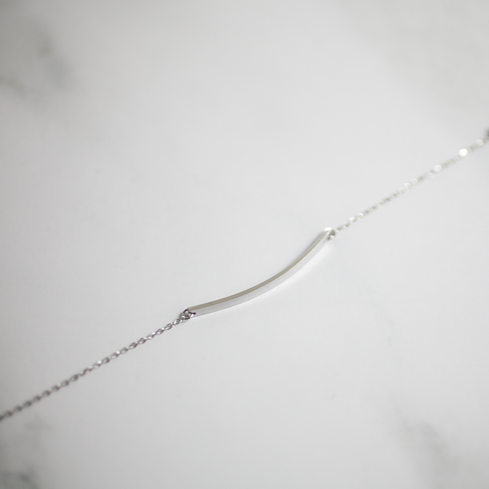 Plain bar bracelet 110 Silver