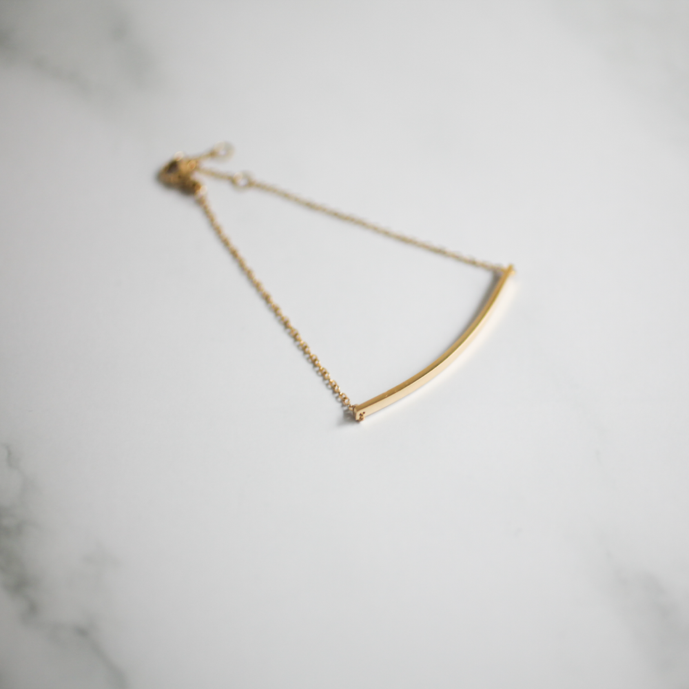 Plain bar bracelet 110 Gold