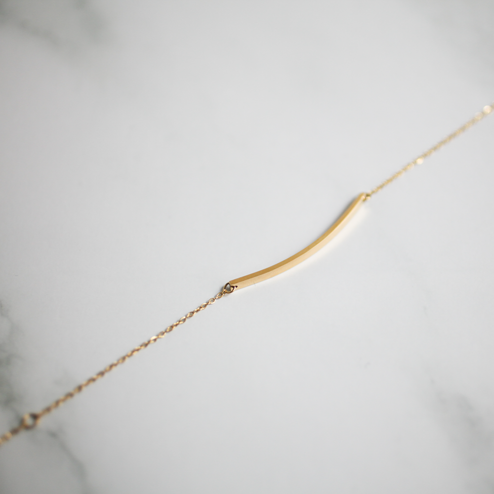 Plain bar bracelet 110 Gold