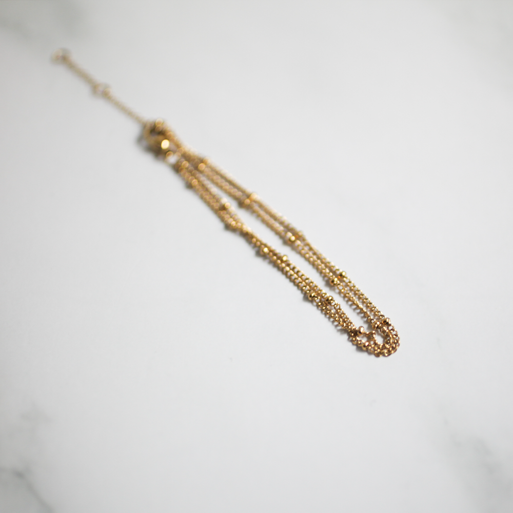Cluster chain bracelet 108 Gold