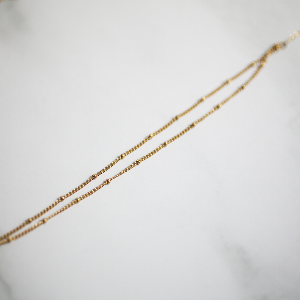 Cluster chain bracelet 108 Gold