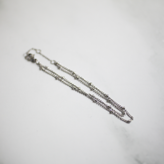 Cluster chain bracelet 108 Silver