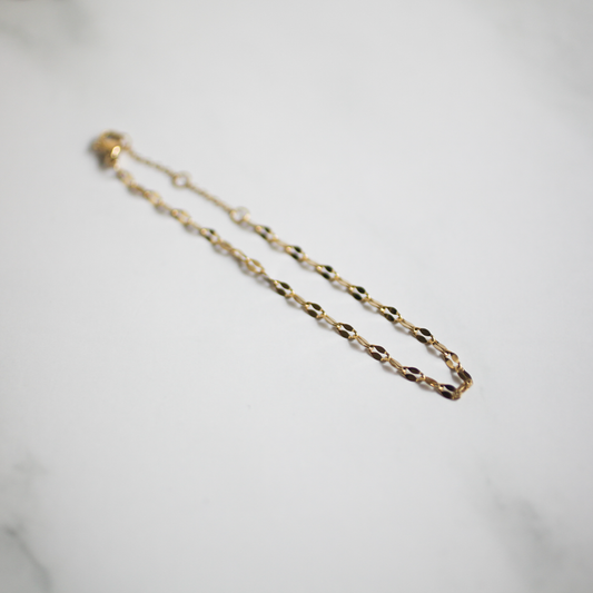 Facet chain bracelet 123 Gold