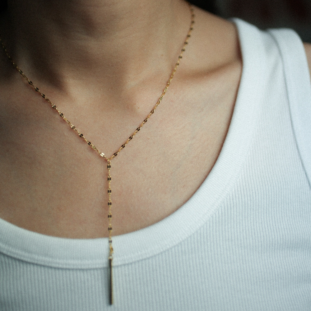Linear drop necklace 121 Gold