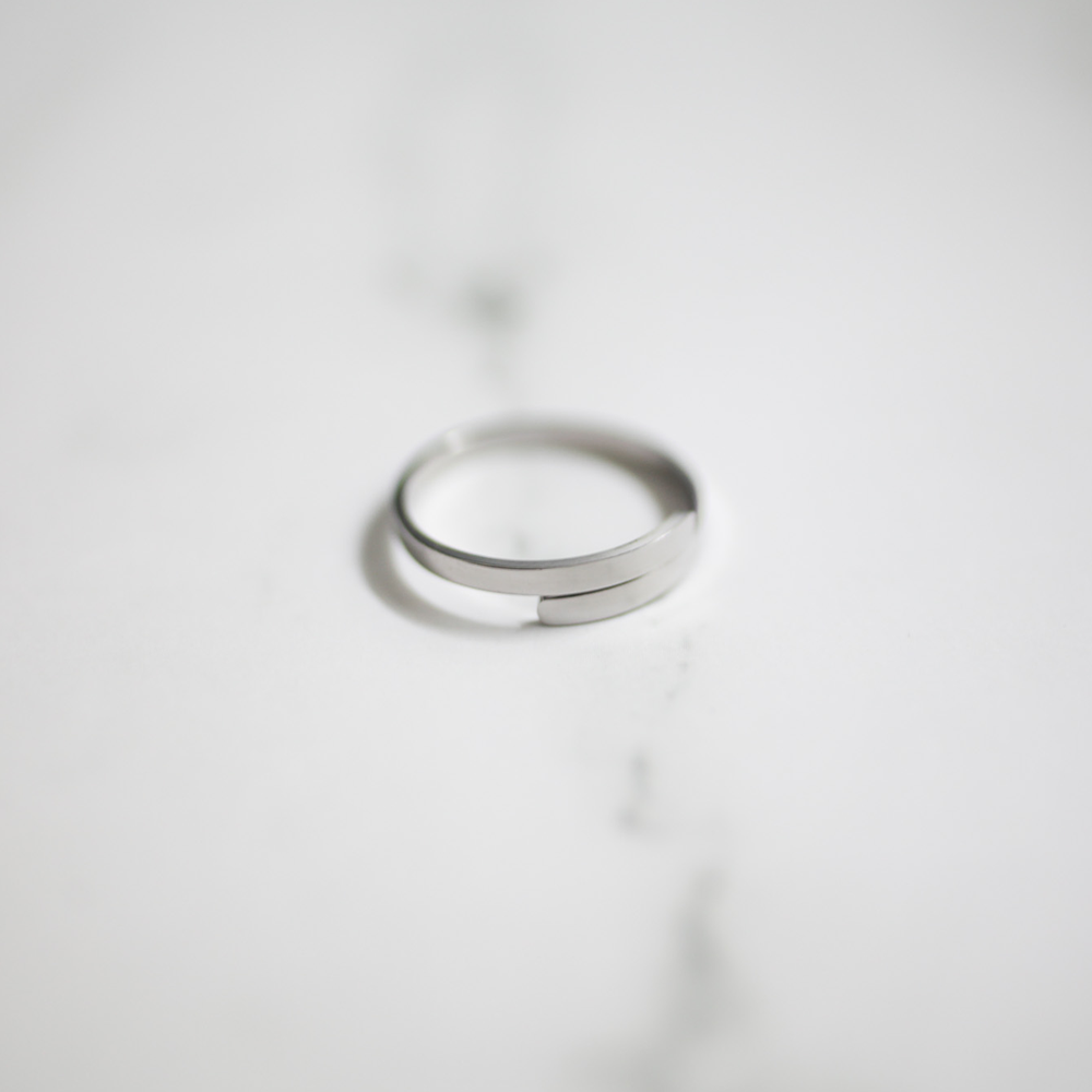 Offset bar ring 140 Silver