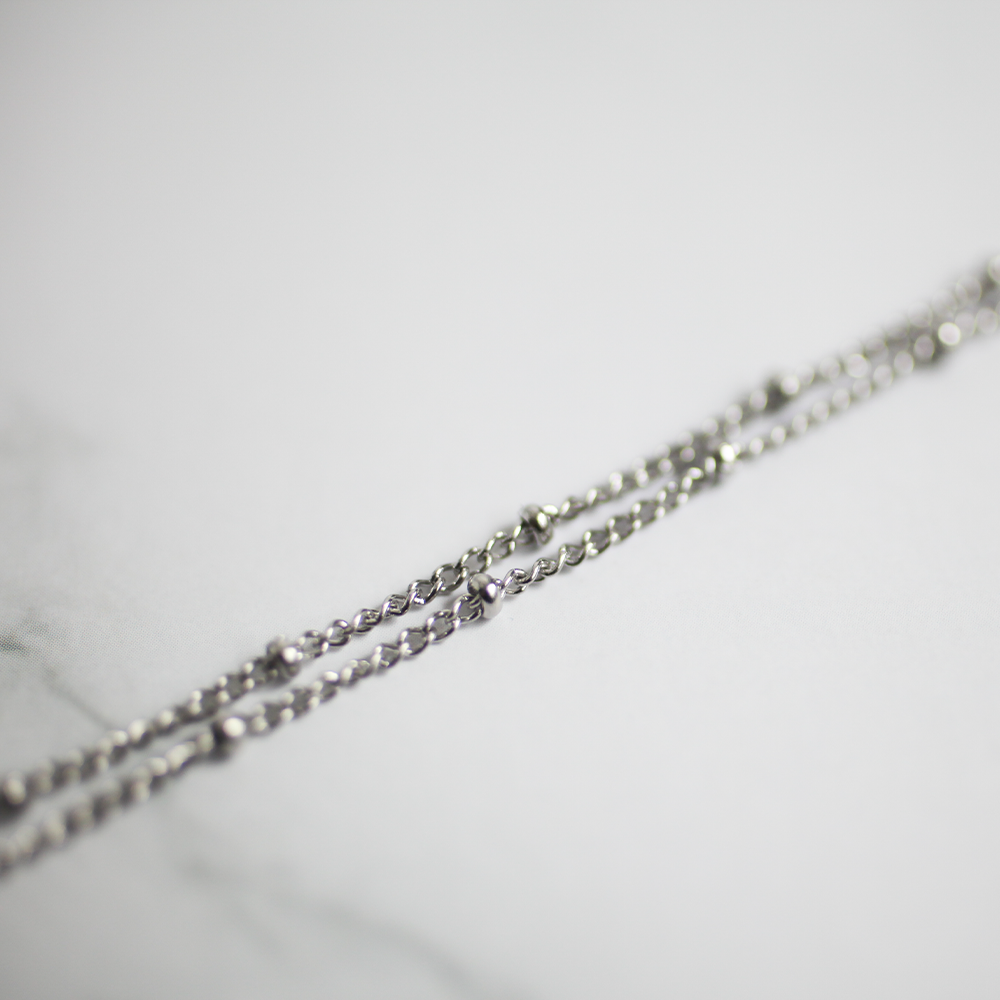 Cluster chain bracelet 108 Silver