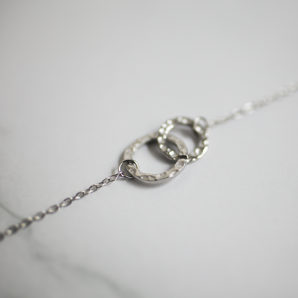 Linked circle bracelet 159 Silver