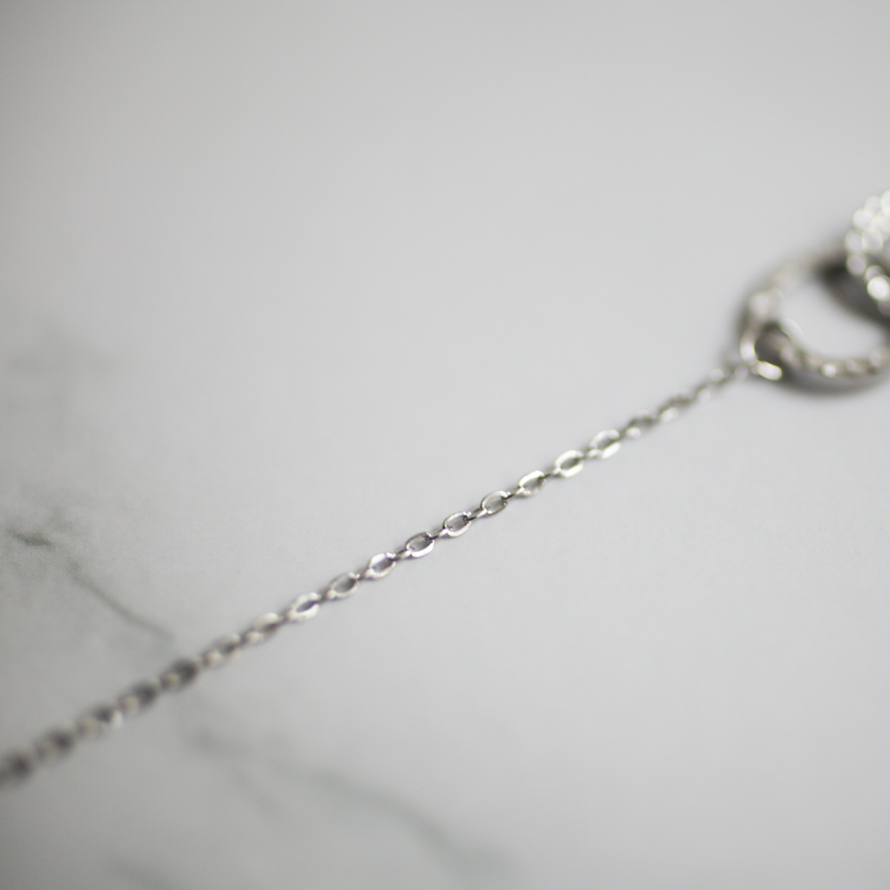 Linked circle bracelet 159 Silver