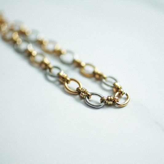 Interlace chain bracelet 188 GoldSilver