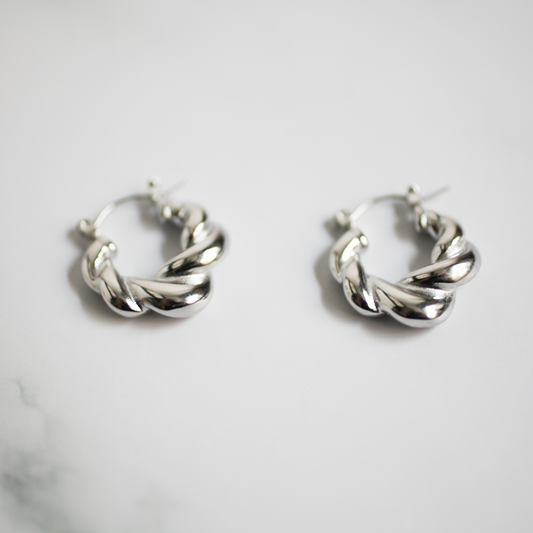 Twist hoop pierce 125 Silver