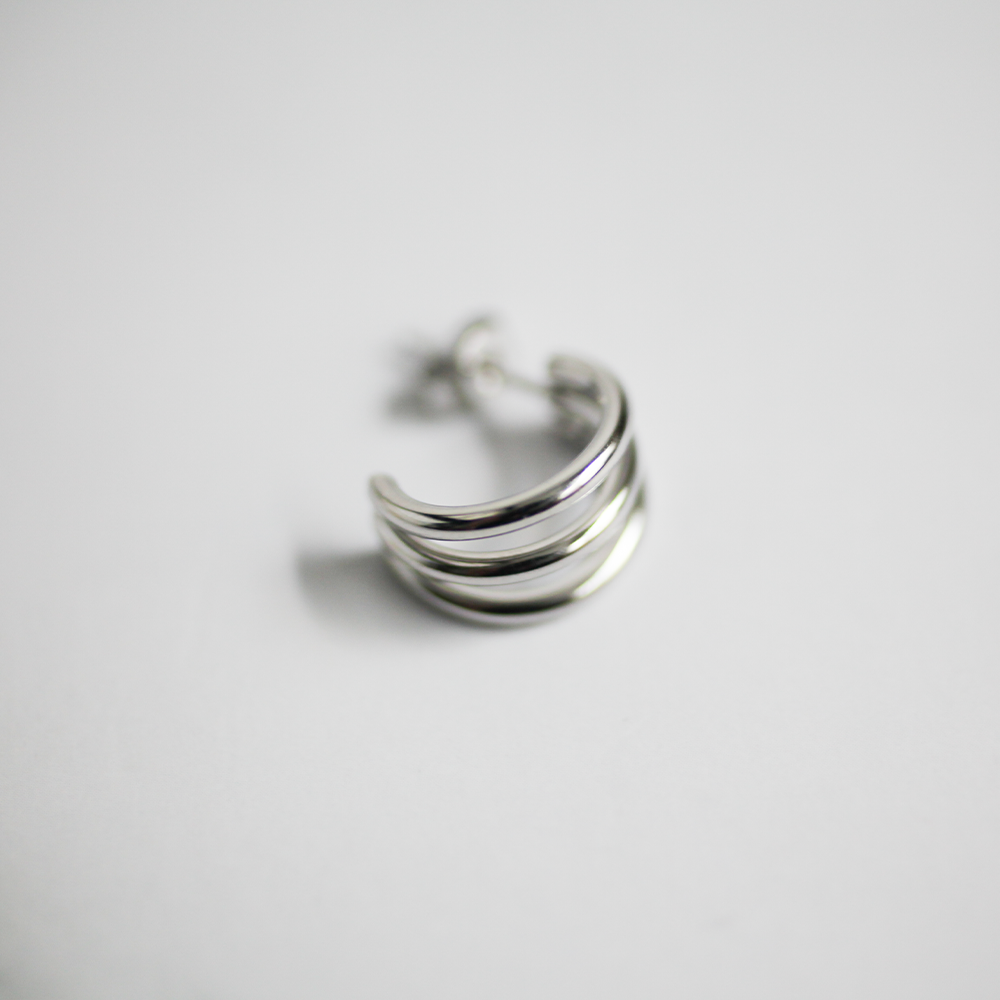 Triple hoop pierce 157 Silver