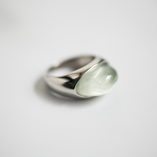 Green resin ring 145 Silver