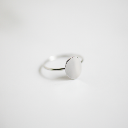Plain oval ring 149 Silver