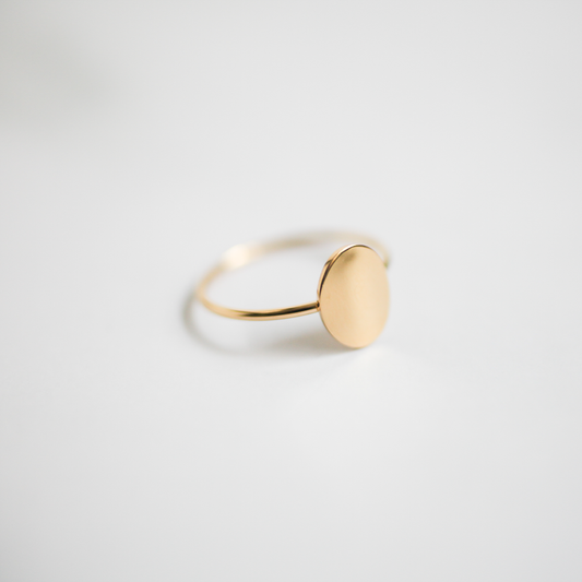 Plain oval ring 149 Gold