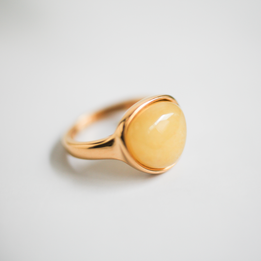 Honey tone resin ring 149 Gold
