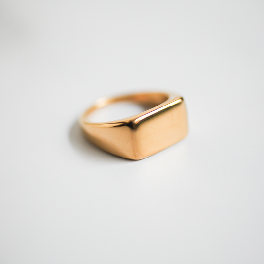 Flat face ring 158 Gold