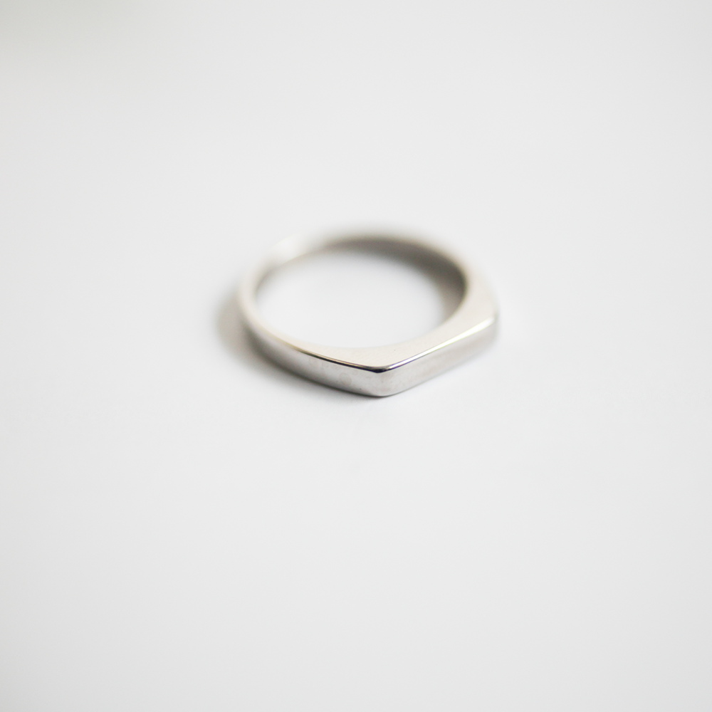 Edge line ring 061 Silver