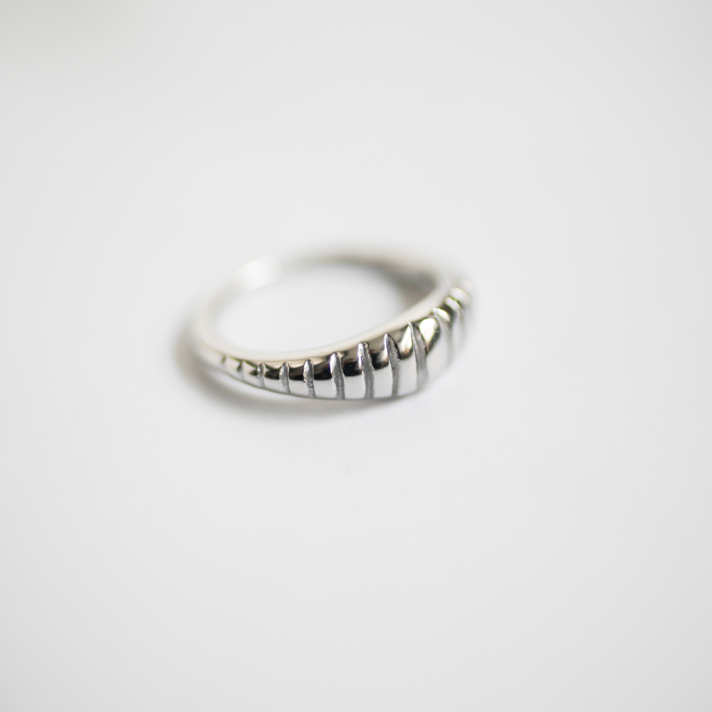 Ripple ring 062 Silver