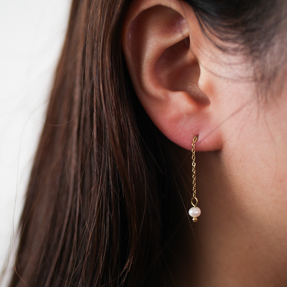 Drop pearl pierce 151 Gold