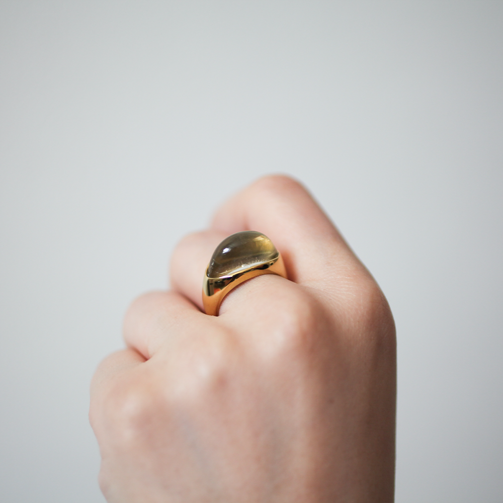 Clear resin ring 148 Gold