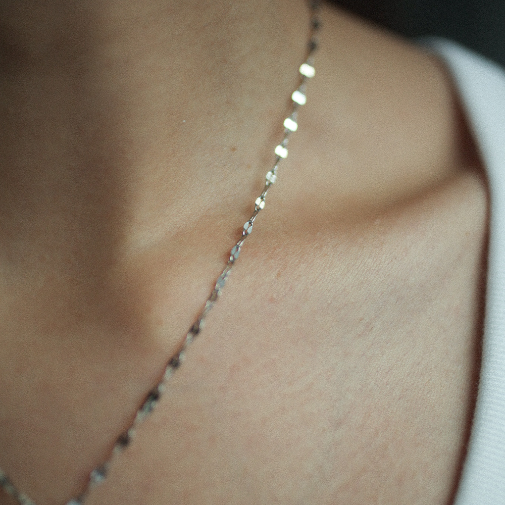 Linear drop necklace 121 Silver