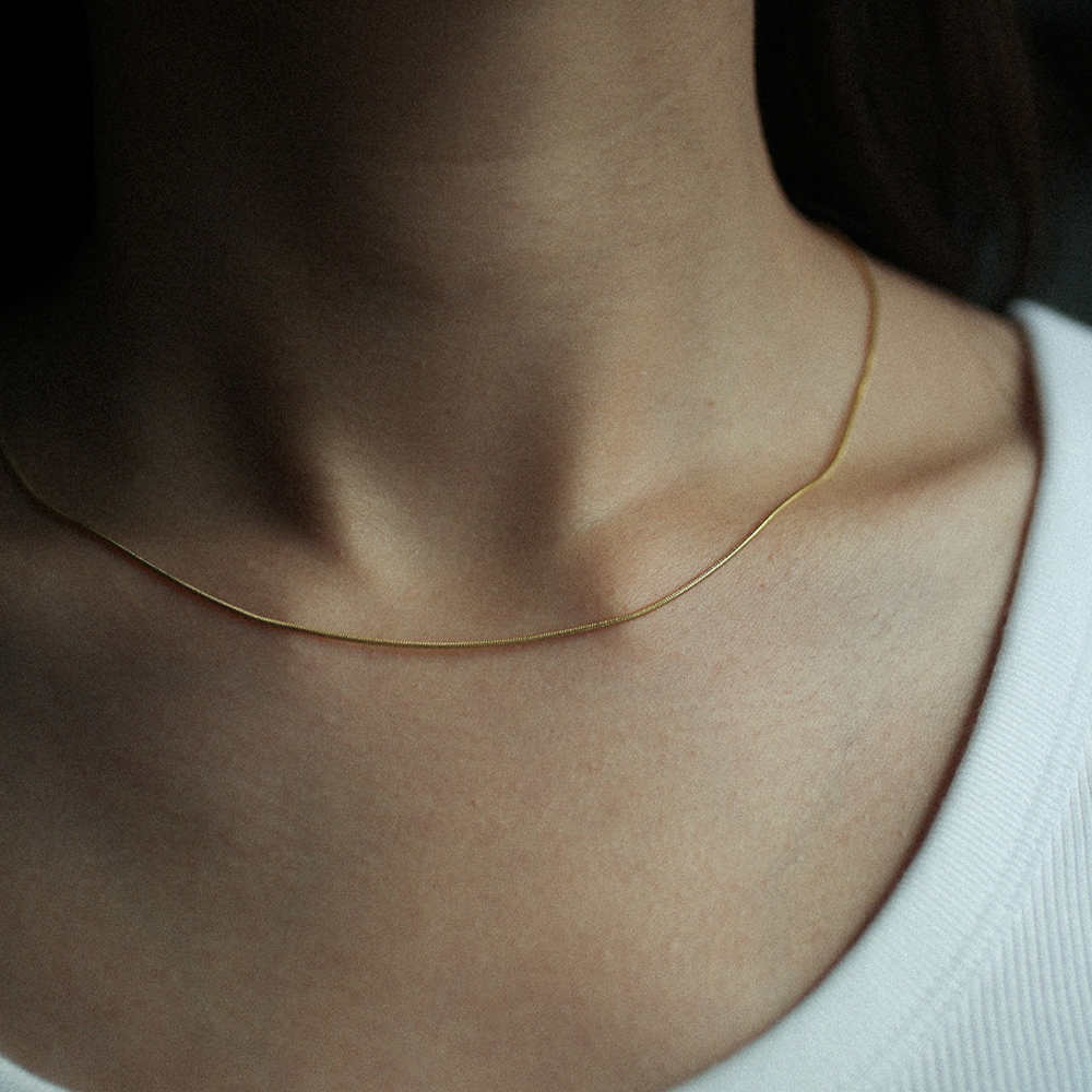 Silky trace necklace 137 Gold