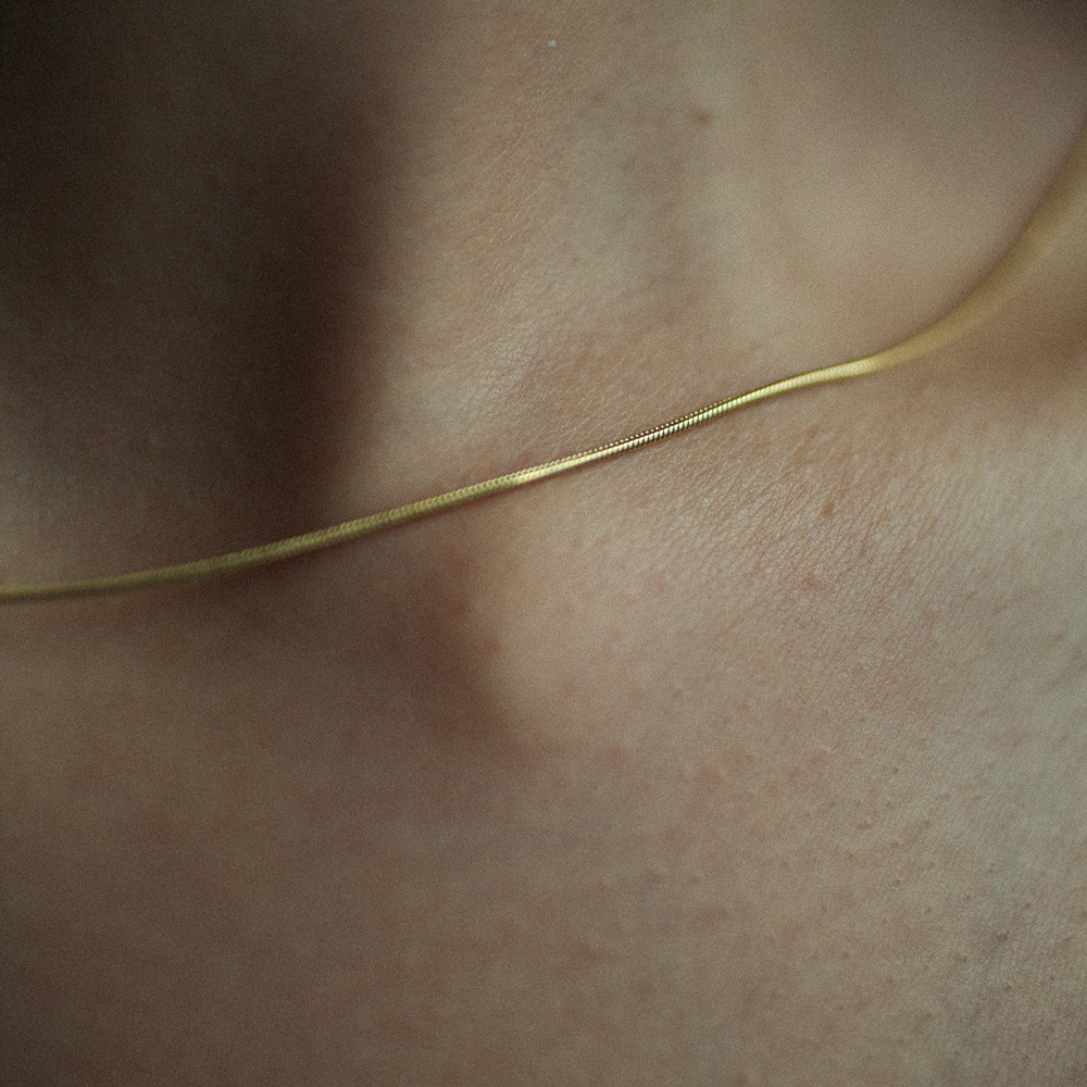 Silky trace necklace 137 Gold