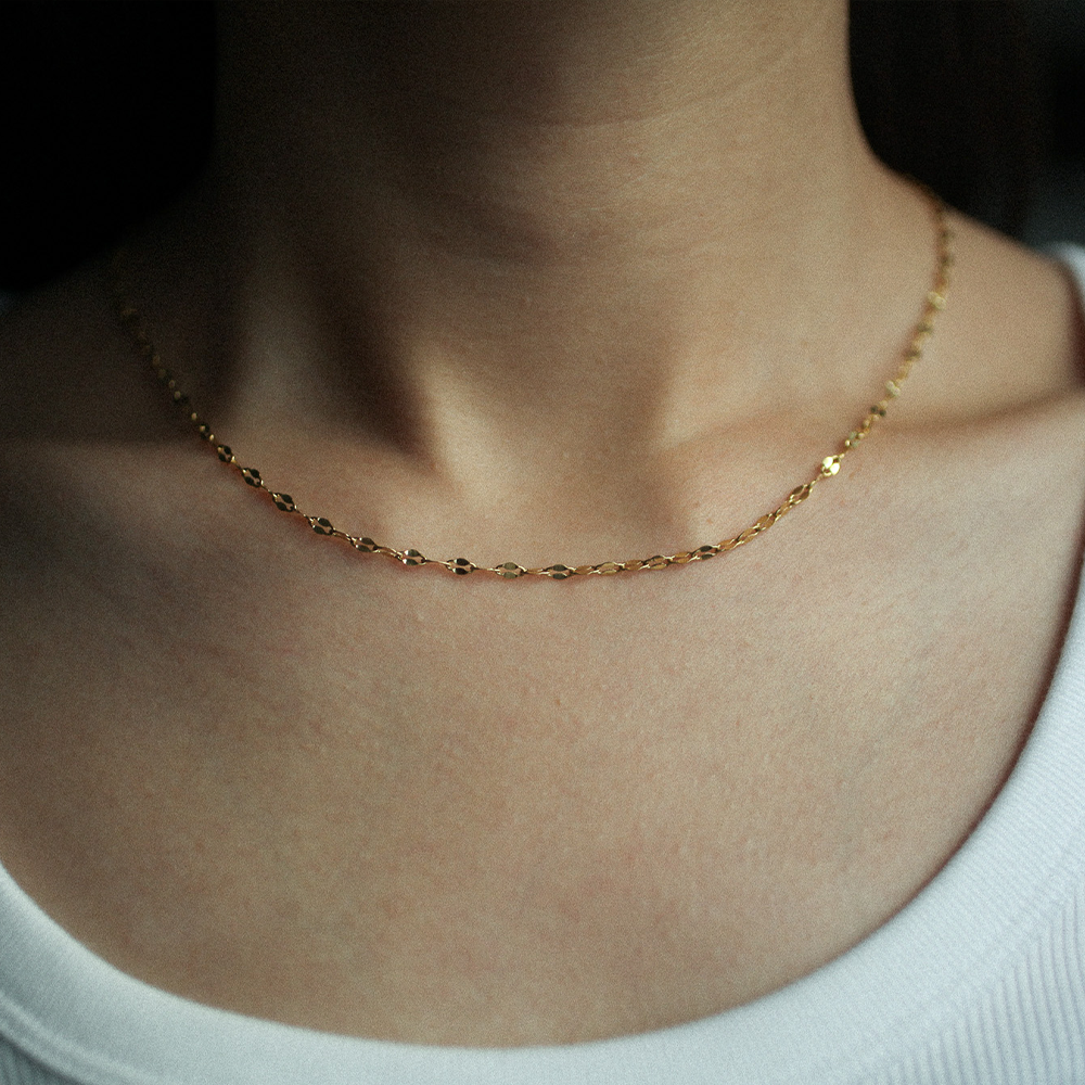 Gleam link necklace 217 Gold L
