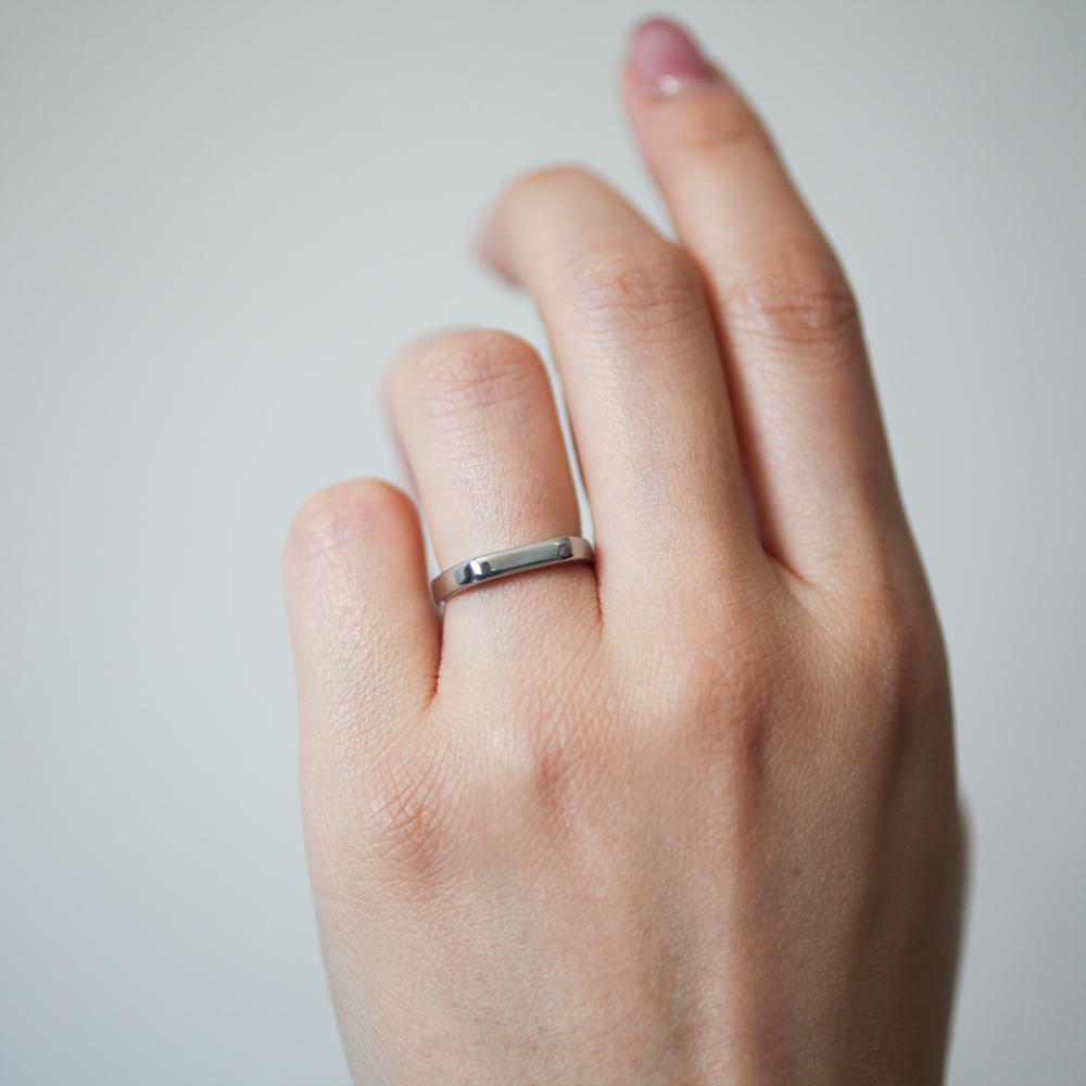 Edge line ring 061 Silver
