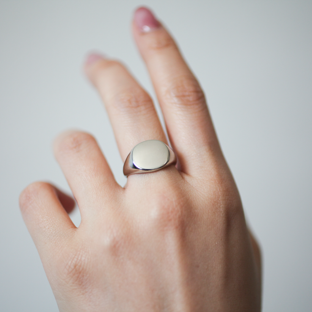Blank signet ring 060 Silver