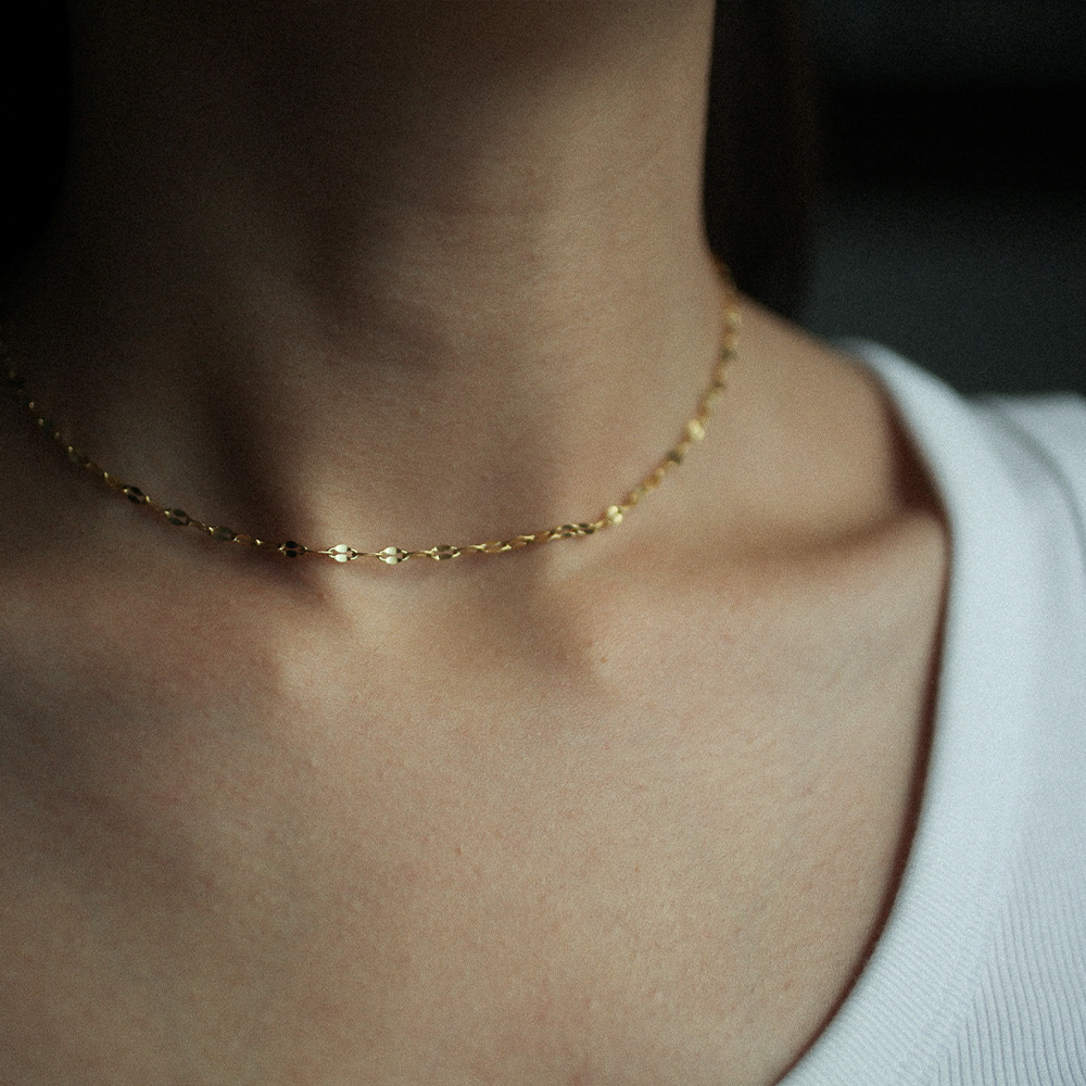 Gleam link necklace 217 Gold S