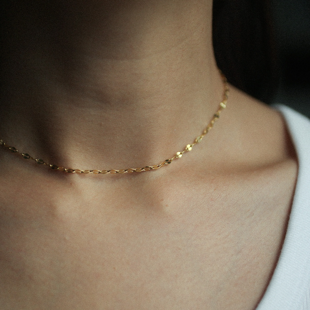 Gleam link necklace 217 Gold S