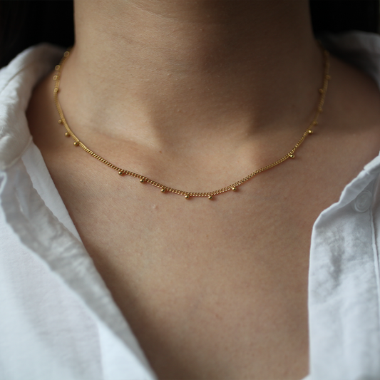 Dot chain necklace 009