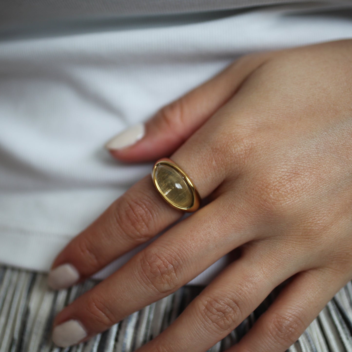 Clear resin ring 148 Gold