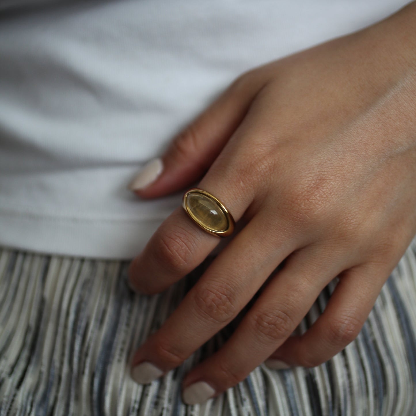 Clear resin ring 148 Gold