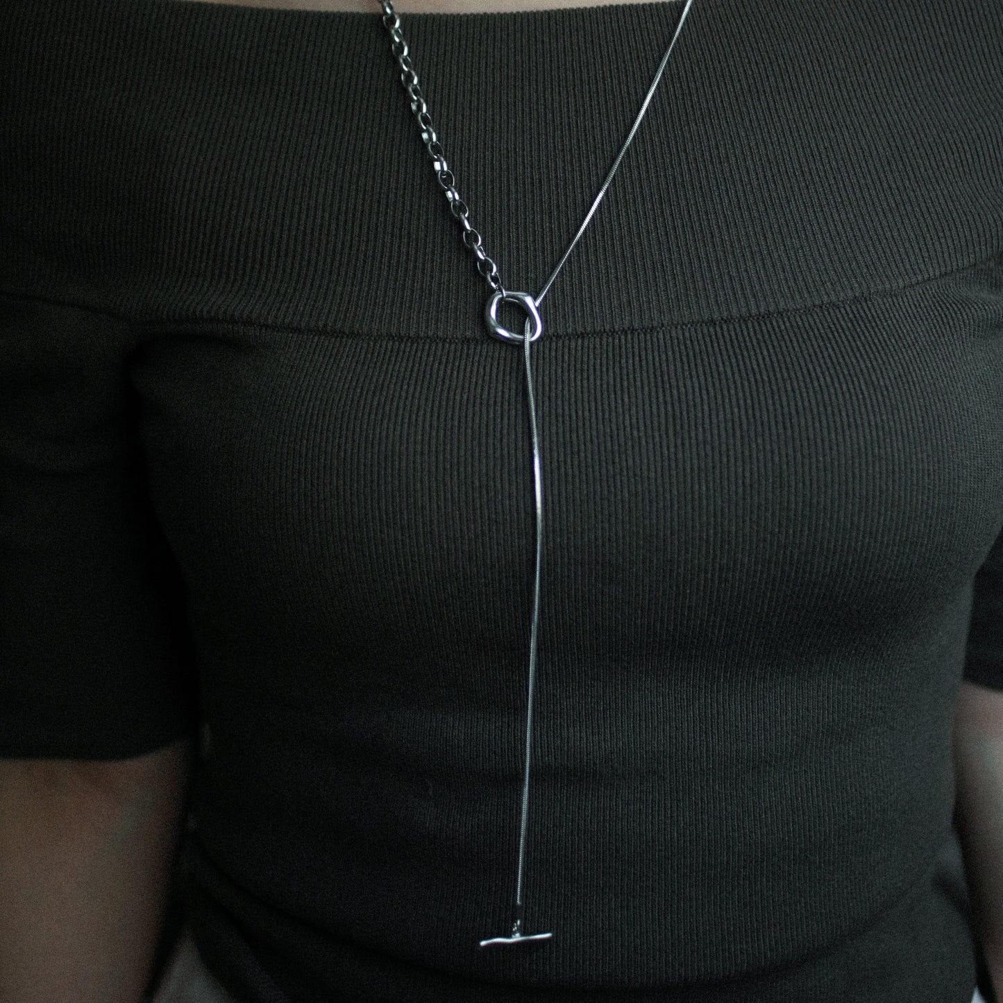 Regal drop necklace 190 Silver