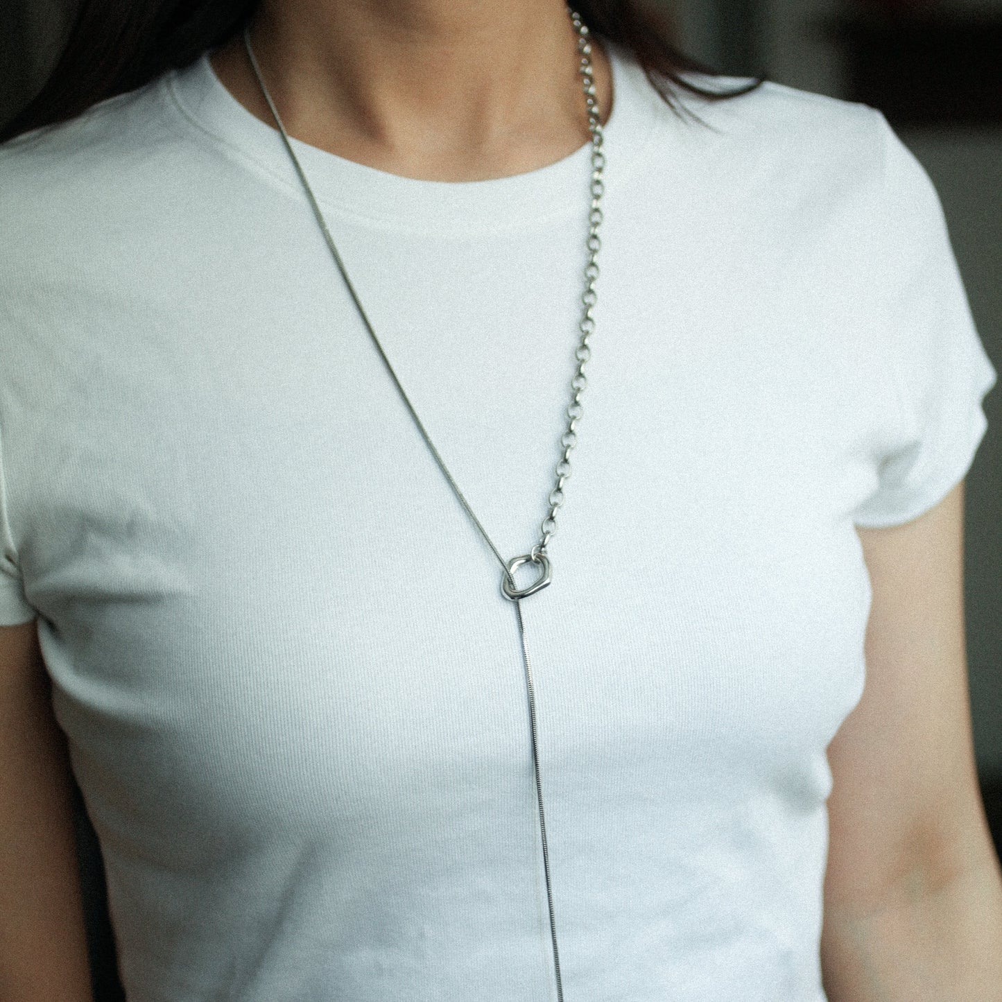 Regal drop necklace 190 Silver