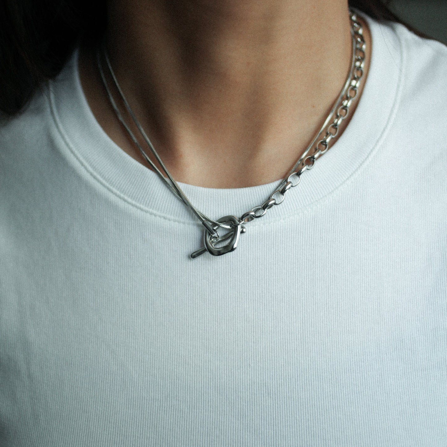 Regal drop necklace 190 Silver