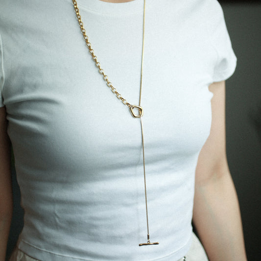 Regal drop necklace 190 Gold