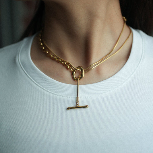 Regal drop necklace 190 Gold