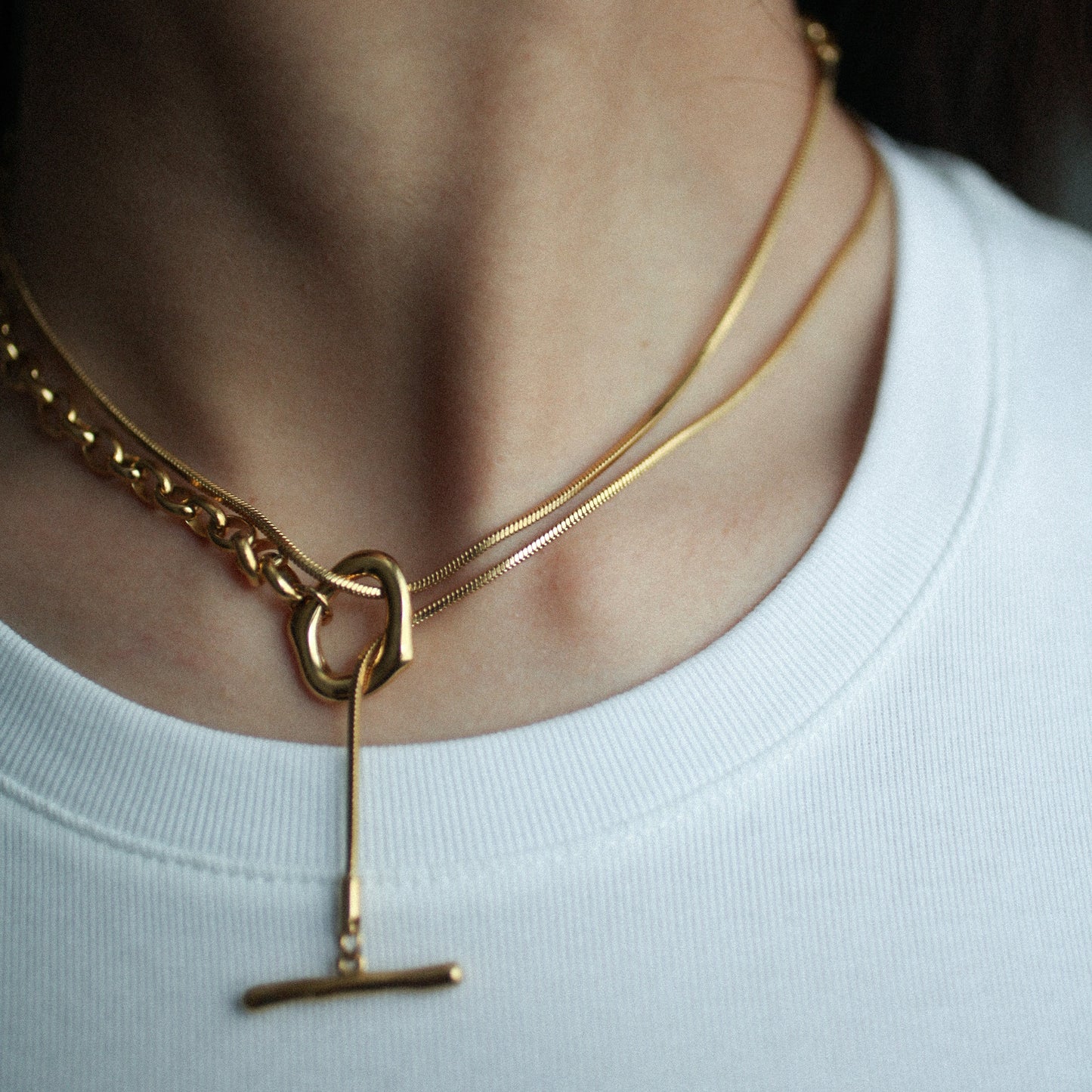 Regal drop necklace 190 Gold