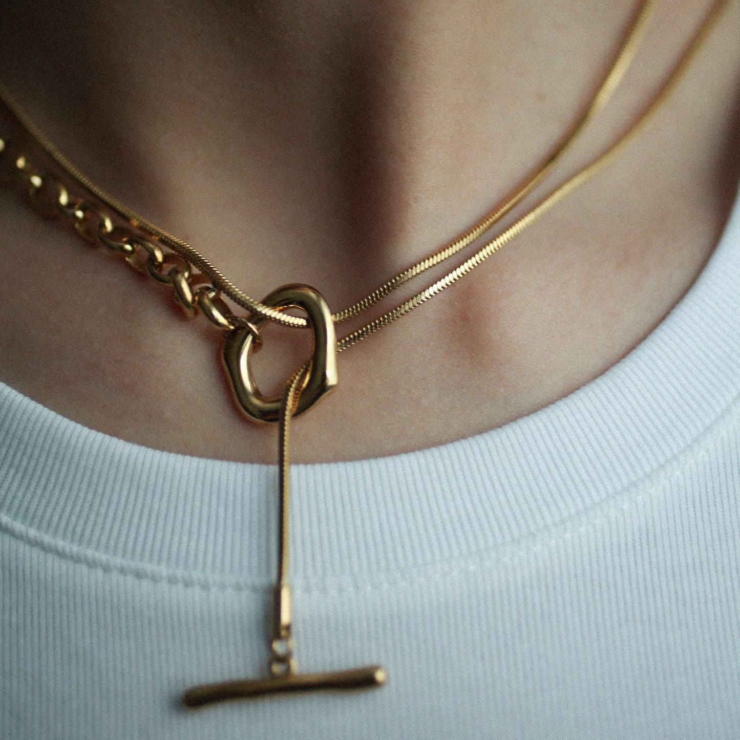 Regal drop necklace 190 Gold