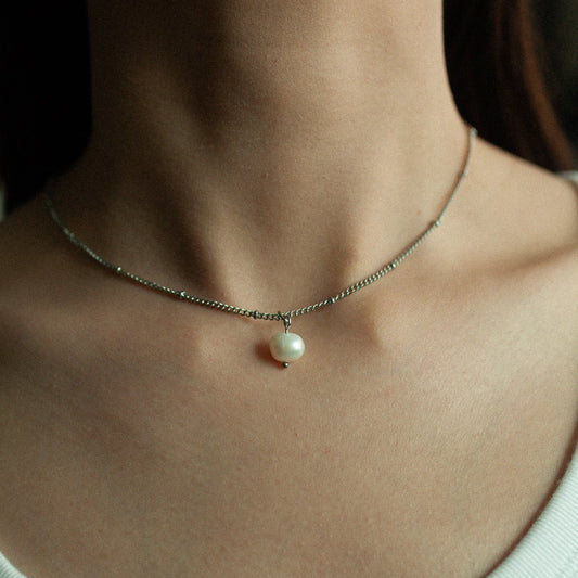 Dew pearl necklace 193 Silver