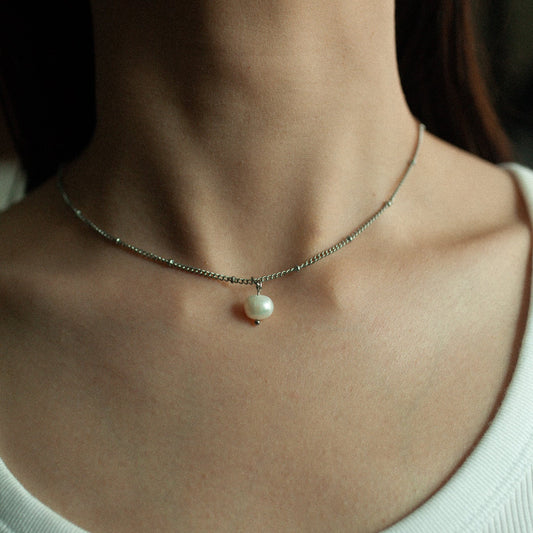 Dew pearl necklace 193 Silver