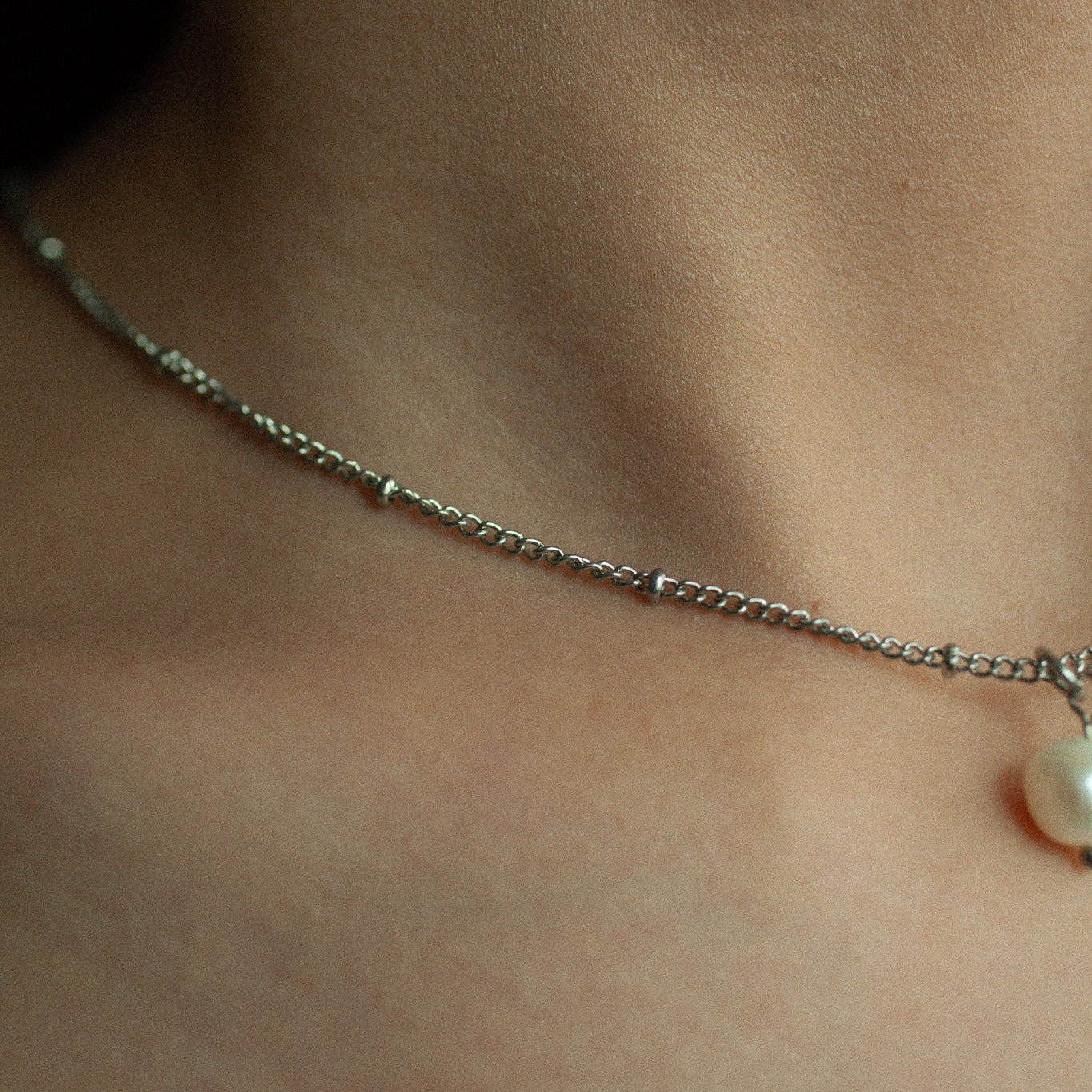 Dew pearl necklace 193 Silver