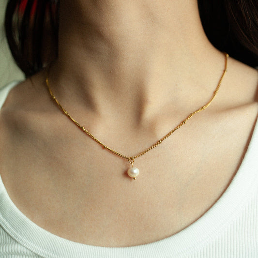 Dew pearl necklace 193 Gold