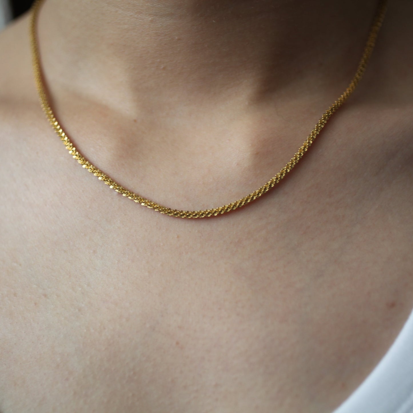 Twist texture necklace 115 Gold