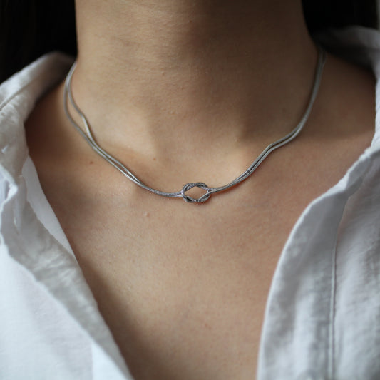 Knot necklace 052 Silver