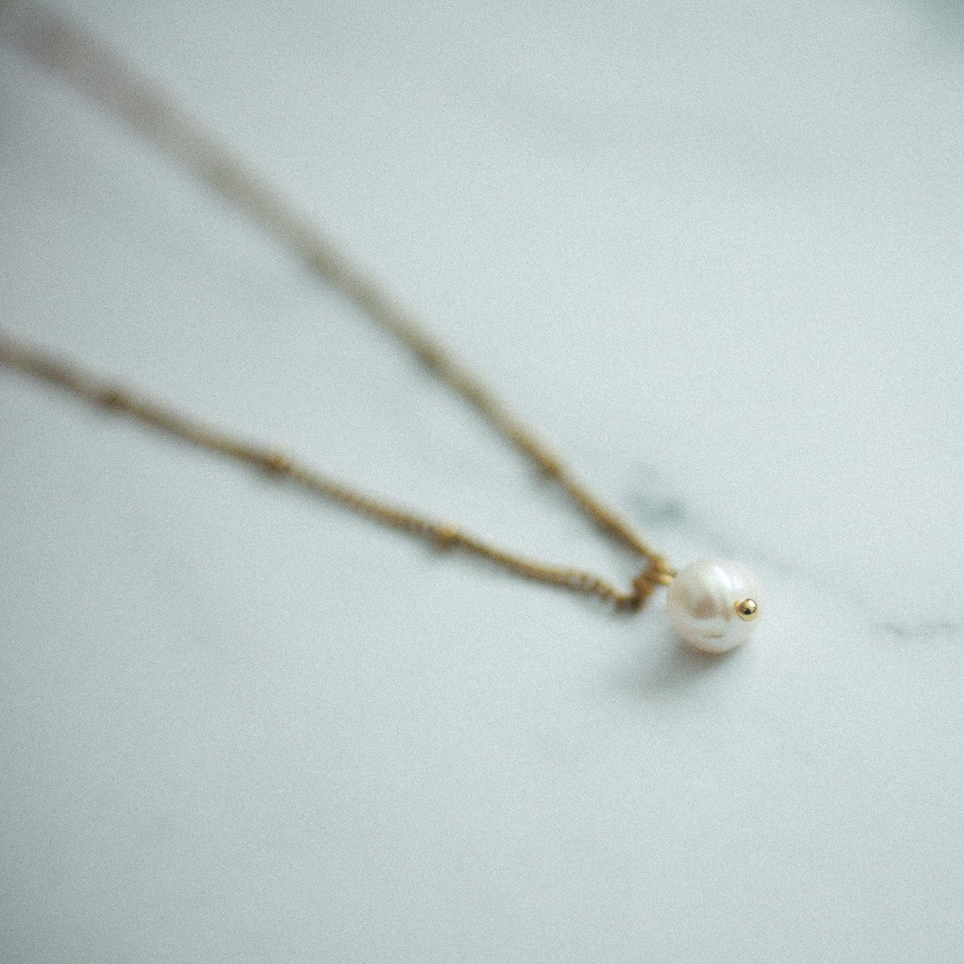 Dew pearl necklace 193 Gold