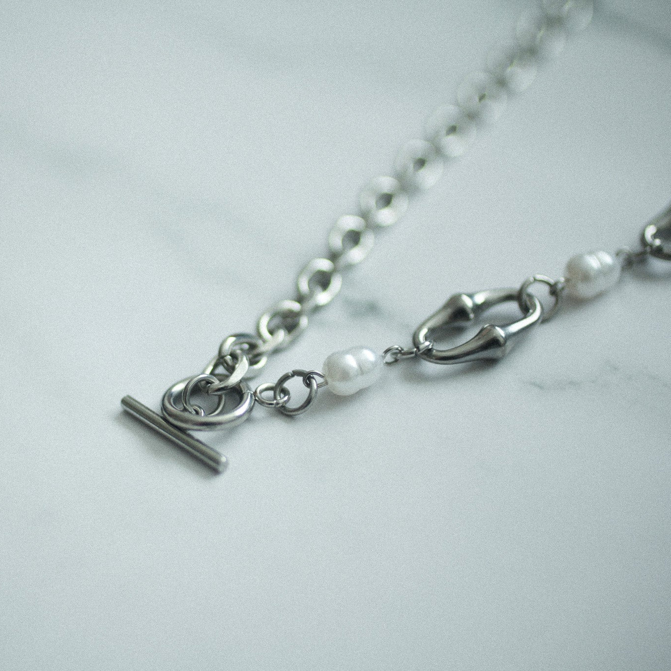 Lustre pearl necklace 191 Sliver